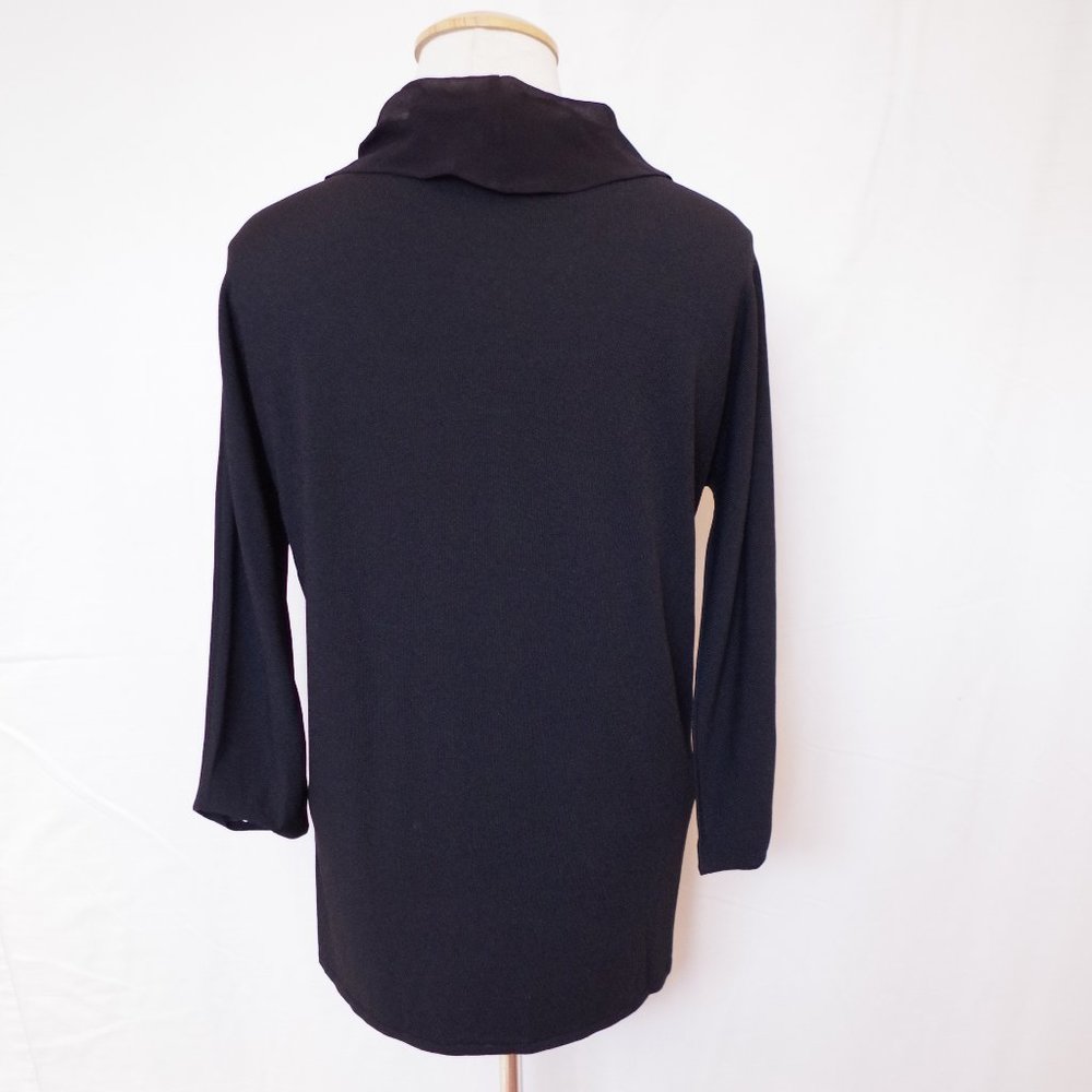 Max Mara Relaxed Fit Knit Top w/Chiffon Collar- Sz. Sm - Picture 6 of 6